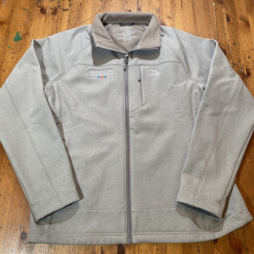 L.L. Bean Full Zip Jacket Shoreline Financial Advisors CT Men's Large Reg‎ Coat